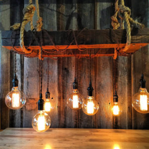 reclaimed wood lighting